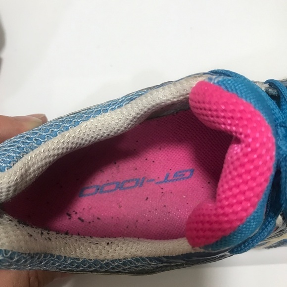 Asics GT-1000 bright pink and blue runnng athletic shoes size 5 - Picture 10 of 11
